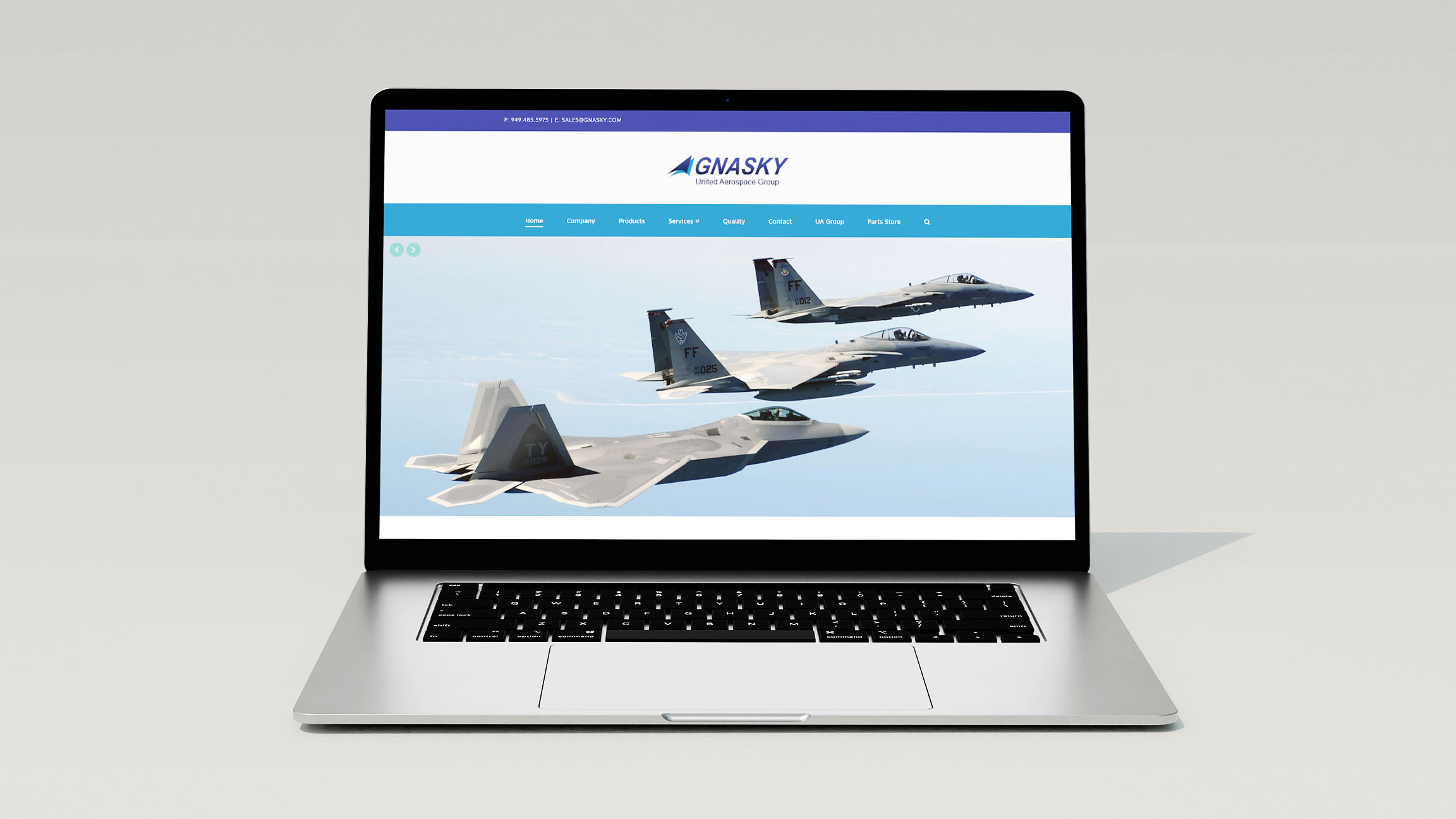 GNASKY website full-page view